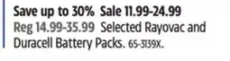 Canadian Tire Rayovac Selected Rayovac and Duracell Battery Packs offer