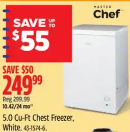 Canadian Tire Master Chef 5.0 Cu-Ft Chest Freezer, White offer