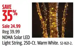 Canadian Tire NOMA Solar LED Light String, 250-Ct Warm White offer