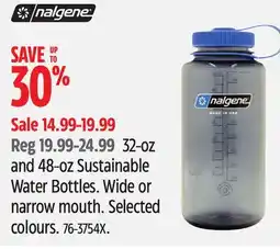 Canadian Tire Nalgene Sustain 32-oz and 48-oz Sustainable Water Bottles offer