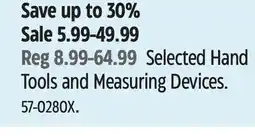 Canadian Tire IRWIN Selected Hand Tools and Measuring Devices offer