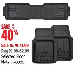 Canadian Tire Selected Floor Mats offer