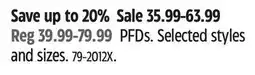Canadian Tire Outbound PFDs offer