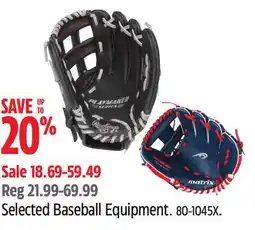 Canadian Tire Rawlings Selected Baseball Equipment offer