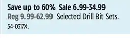 Canadian Tire Mastercraft Selected Drill Bit Sets offer