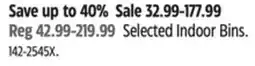 Canadian Tire Type A Selected Indoor Bins offer