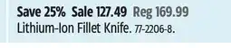 Canadian Tire Rapala Lithium-Ion Fillet Knife offer