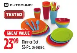 Canadian Tire Outbound Dinner Set, 33-Pc offer
