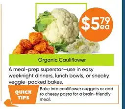 Healthy Planet Organic Cauliflower offer