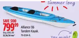 Canadian Tire Pelican Alliance 136 Tandem Kayak offer