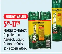 Canadian Tire Muskol Mosquito/Insect Repellent in Aerosol offer