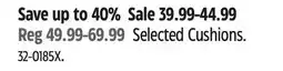 Canadian Tire Heatech Selected Cushions offer