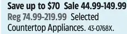 Canadian Tire Vida Selected Countertop Appliances offer
