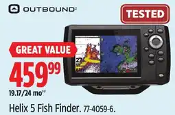 Canadian Tire Humminbird Helix 5 Fish Finder offer