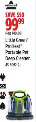 Canadian Tire Little Green ProHeat Portable Pet Deep Cleaner offer