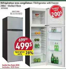 Sushi Shop MASSIMO Refrigerator with Freezer offer
