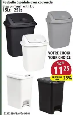 Sushi Shop Step on Trash with Lid offer