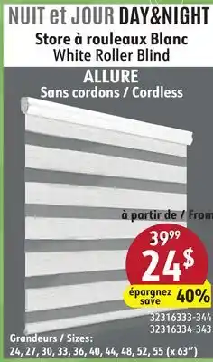 Sushi Shop DAY&NIGHT White Roller Blind ALLURE offer