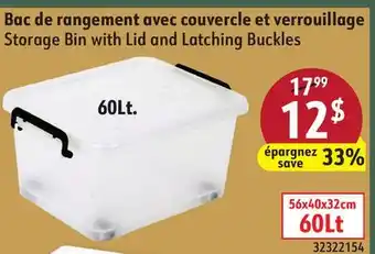 Sushi Shop Storage Bin with Lid and Latching Buckles offer