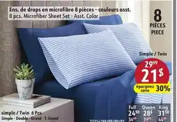 Sushi Shop 8 pcs. Microfiber Sheet Set - Asst. Color offer