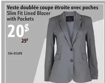 Sushi Shop Slim Fit Lined Blazer with Pockets offer