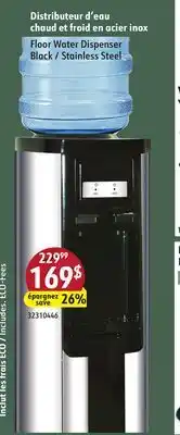 Sushi Shop Floor Water Dispenser Black / Stainless Steel offer