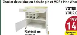 Sushi Shop Pine Wood MDF Kitchen Cart offer