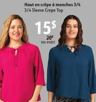 Sushi Shop 3/4 Sleeve Crepe Top offer