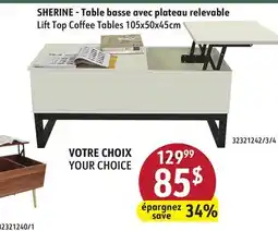 Sushi Shop Lift Top Coffee Tables 105x50x45cm offer