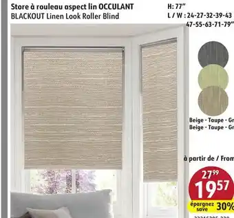 Sushi Shop BLACKOUT Linen Look Roller Blind offer