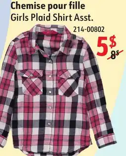 Sushi Shop Girls Plaid Shirt Asst offer