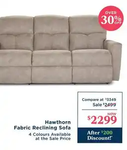 La Z Boy Hawthorn Fabric Reclining Sofa offer