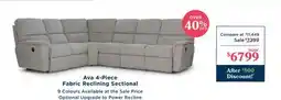 La Z Boy Ava 4-Piece Fabric Reclining Sectional offer