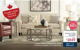La Z Boy Laurel Fabric Stationary Sofa offer
