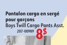 Sushi Shop Boys Twill Cargo Pants Asst offer