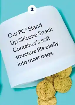 Real Canadian Superstore PC FLAT BOTTOM SILICONE SNACK CONTAINER, 500 ML offer