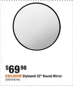 Home Depot EXCLUSIVE Stylewell 32 Round Mirror offer