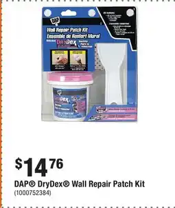 Home Depot DAP DryDex Wall Repair Patch Kit offer