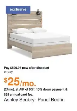 Ashley Furniture Ashley Senbry- Panel Bed in Brown, Size: Queen offer