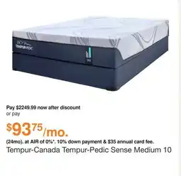 Ashley Furniture Tempur-Canada Tempur-Pedic Sense Medium 10 Inch Mattress, Size: Queen offer