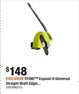 Home Depot EXCLUSIVE RYOBI Expand-It Universal Straight Shaft Edger offer