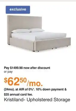 Ashley Furniture Kristiland- Upholstered Storage Bed in Brown, Size: Queen by Ashley offer
