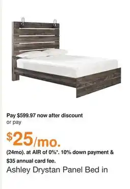 Ashley Furniture Ashley Drystan Panel Bed in Brown, Size: Queen offer
