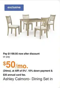 Ashley Furniture Ashley Calmoro- Dining Set in Gray offer