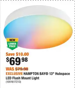 Home Depot EXCLUSIVE HAMPTON BAY 13 Hubspace LED Flush Mount Light offer