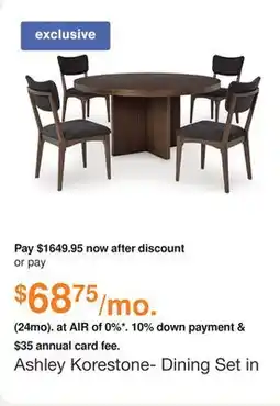 Ashley Furniture Ashley Korestone- Dining Set in Dark Brown offer
