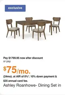 Ashley Furniture Ashley Roanhowe- Dining Set in Brown offer