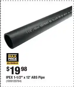Home Depot IPEX 1-1/2 x 12' ABS Pipe offer