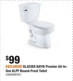 Home Depot EXCLUSIVE GLACIER BAY Premier All-In-One 6LPF Round-Front Toilet offer