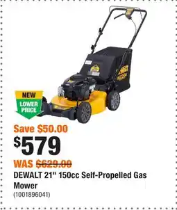 Home Depot DEWALT 21 150cc Self-Propelled Gas Mower offer